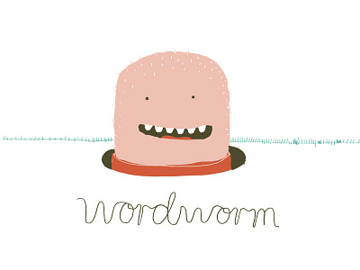 Wordworm hand drawn illustration typography worm