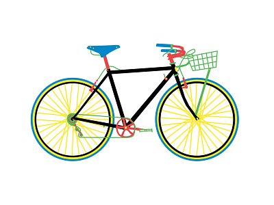 Porteur bike illustration