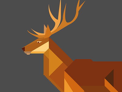 Red Deer deer illustration illustrator vector