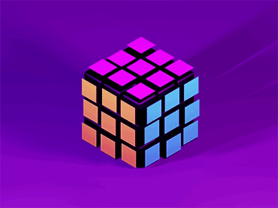 Happy Belated Birthday cinema4d rubiks cube