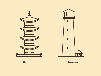 What To Draw architecture buildings lighthouse pagoda sketch vector