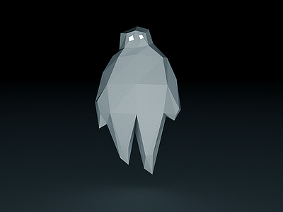 Phantom 3d c4d cinema 4d ghost halloween low poly phantom