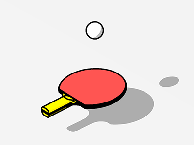 Ping Pong animation bat c4d gif loop ping pong