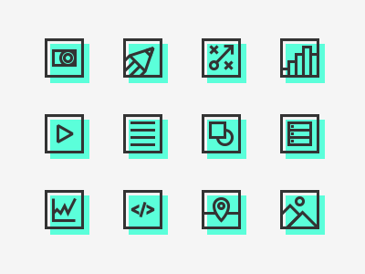 Things we do - Icons analytics back copywriting design end front end icon illustration localisation motion photography strategy
