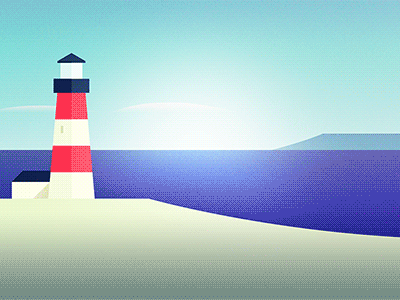 Lighthouse Light animation gif lighthouse