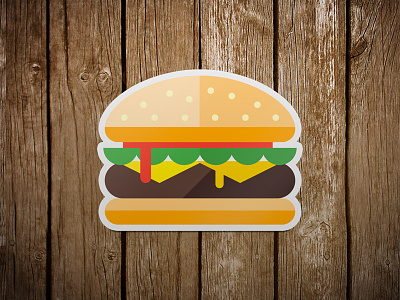 Mmmmm burger burger illustration sticker