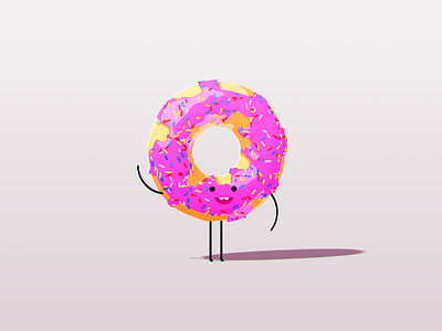 oh Hi! c4d character cinema4d doughnut illustration render