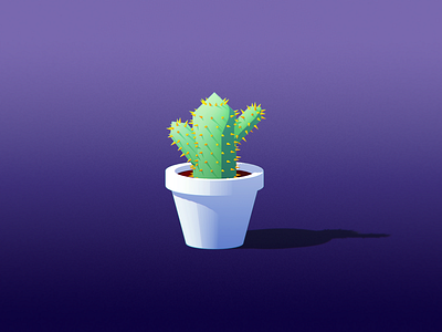 Spiky lil cactus c4d cactus illustration ouch plant