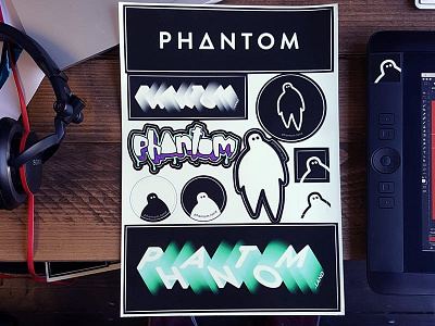 New sticker sheets at Phantom dark glow stickers