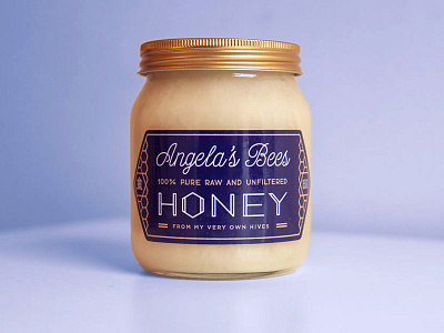 Angela's Bees bees honey label packaging sticky