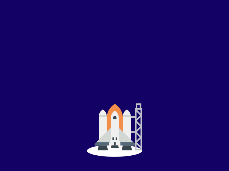 Rocket Launch animation gif illustration