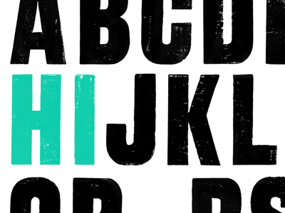 Hand Printed Type letterpress typography