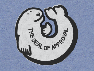 Seal Of Approval animal illustration nature rubber seal stamp