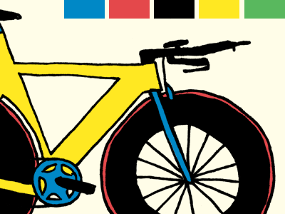 Time Trial bikes illustration time trial world champ