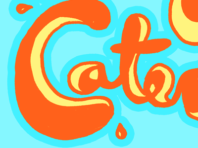 Try something new drawn hand orange peel rough typography