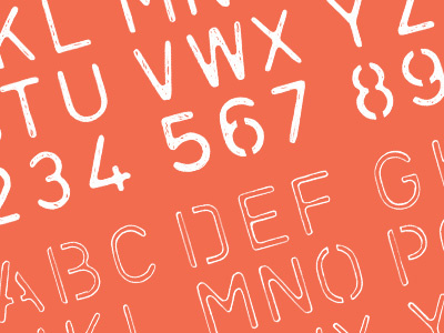 Plastic Stencil Type fonts stencil typography