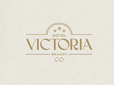 Hotel Victoria badge branding geometry hotel letters logo logo design logotype monogram texture typeface