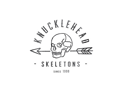 Knucklehead arrow badge font free freebie logo royal skull tattoo type typeface western