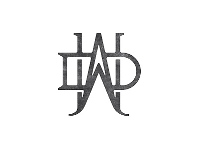 WD Monogram brand geometry letters logo monogram texture