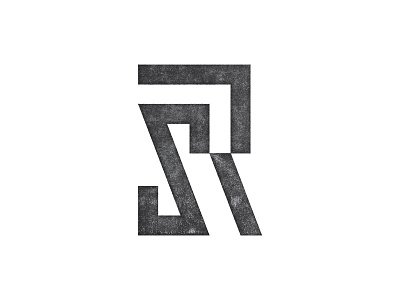 SR monogram badge brand branding geometry letters logo logo design logotype monogram texture