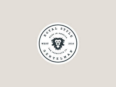 Royal Style animal badge lion logo royal style texture wild