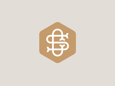 SC monogram badge letter logo monogram texture type typography