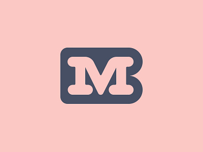 MB monogram badge brand branding design geometry letters logo logotype monogram texture
