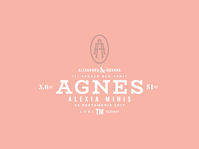 Agnes agnes badge girl logo logotype monogram newborn text