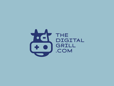The Digital Grill brand console cow digital grill icon logo playstation talk xbox