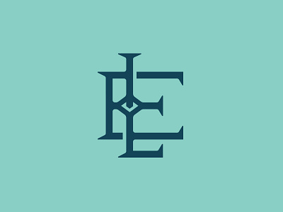 EL monogram badge brand branding design geometry letters logo logotype monogram texture