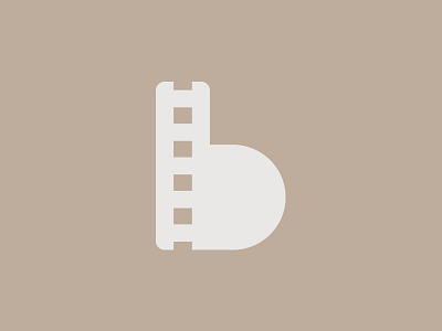 Monogram B cinematographic film logo monogram photo symbol. minimalist