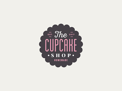 The cupcake shop cake cupcake homemade logo shop vintage
