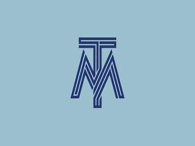 TM monogram badge branding letters logo logotype monogram type