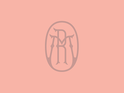 MR monograma badge branding letters logo logotype monogram type