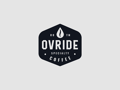 Ovride Coffee badge brand coffee drop font icon logo shop specialty typeface