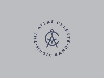 The Atlas Celeste badge band blues branding logo monogram music rock