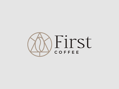 First Coffee badge brand coffee drop font icon logo shop specialty typeface