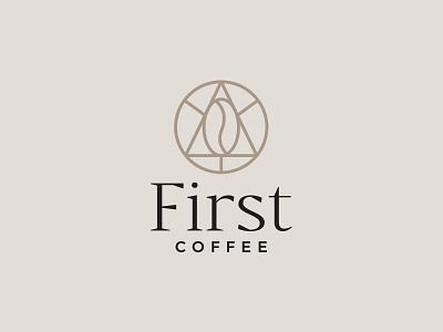 First Coffee badge brand coffee drop font icon logo shop specialty typeface