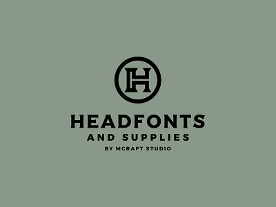 Headfonts custom font h logo monogram typeface typography