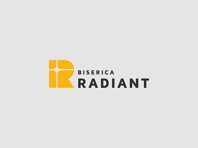 Radiant Church badge brand branding church cross design font geometry icon letters light logo logo design monogram typeface