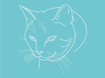 Cat1 animals cat digital draw illustration line print suggestions vector wip