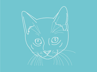 Cat2 animals cat digital draw illustration line print suggestions vector wip