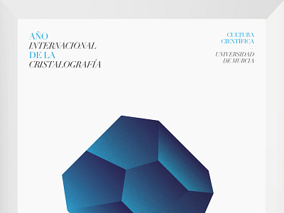Año Internacional de la Cristalografía blue crystal crystallography international poster year