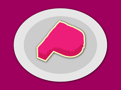 P is for Pink Pie 36daysoftype cake food illustration pie type typo typography vector vegan
