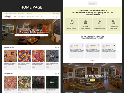 Redesign Home Page Artlandish