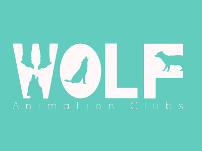 Wolf Animation Club Logo animation branding design illustration logo web