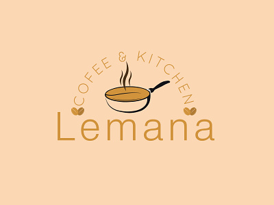 Lemana Coffee & Kitchen Restaurant Logo branding design illustration logo