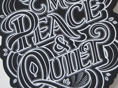 Peace & Quiet forest lettering louisville typography wood