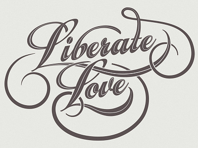 Liberate Love inline lettering louisville potsc script shirt swashes t shirt
