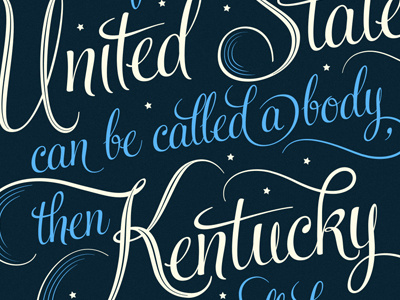 Jesse Stuart Prints kentucky lettering louisville map poster screenprint type united states
